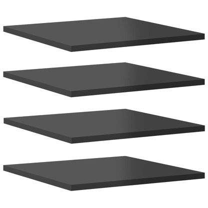 Ripiani per Libreria 4pz Grigio Lucido 40x40x1,5cm Multistrato