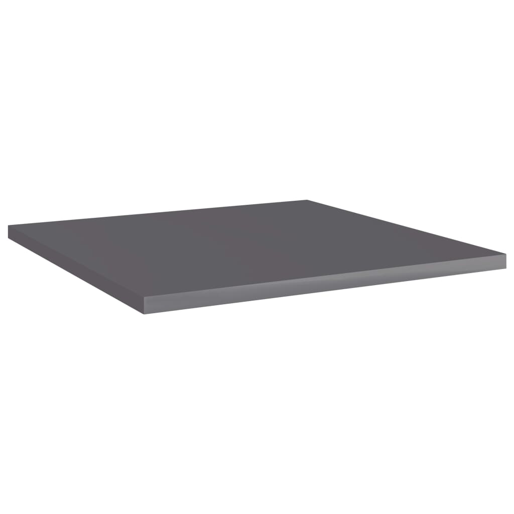 Ripiani per Libreria 8pz Grigio Lucido 40x40x1,5cm Multistrato