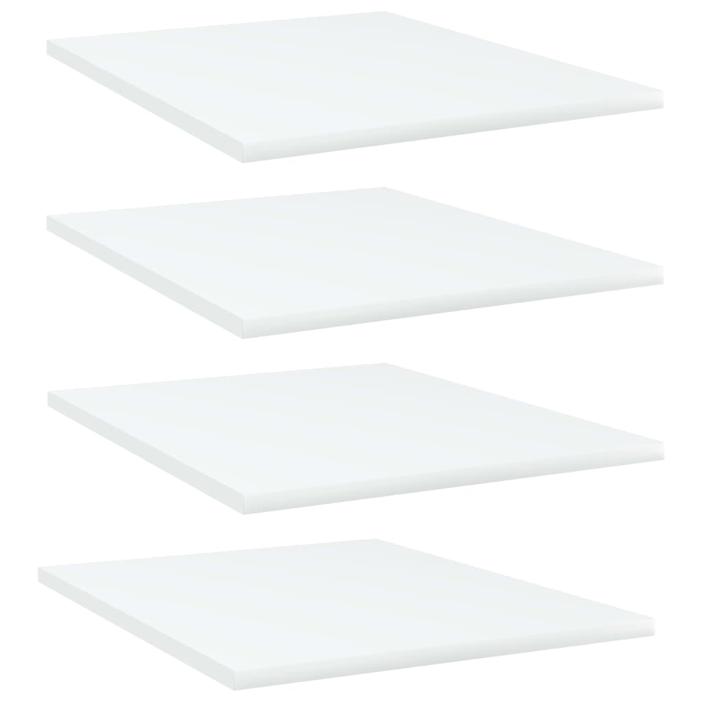 Ripiani per Libreria 4pz Bianchi 40x50x1,5cm Legno Multistrato