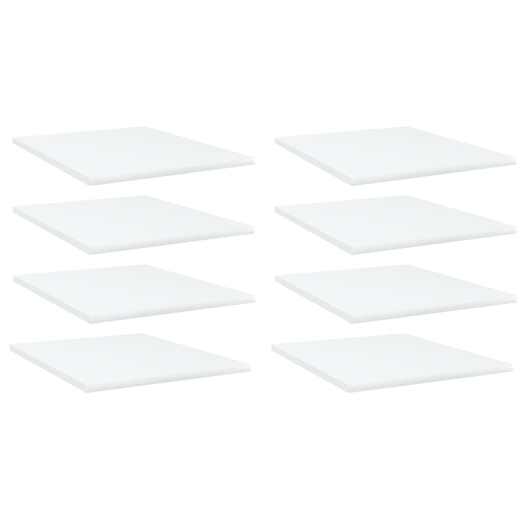 Ripiani per Libreria 8pz Bianchi 40x50x1,5cm Legno Multistrato