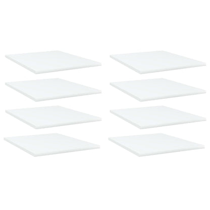 Ripiani per Libreria 8pz Bianchi 40x50x1,5cm Legno Multistrato