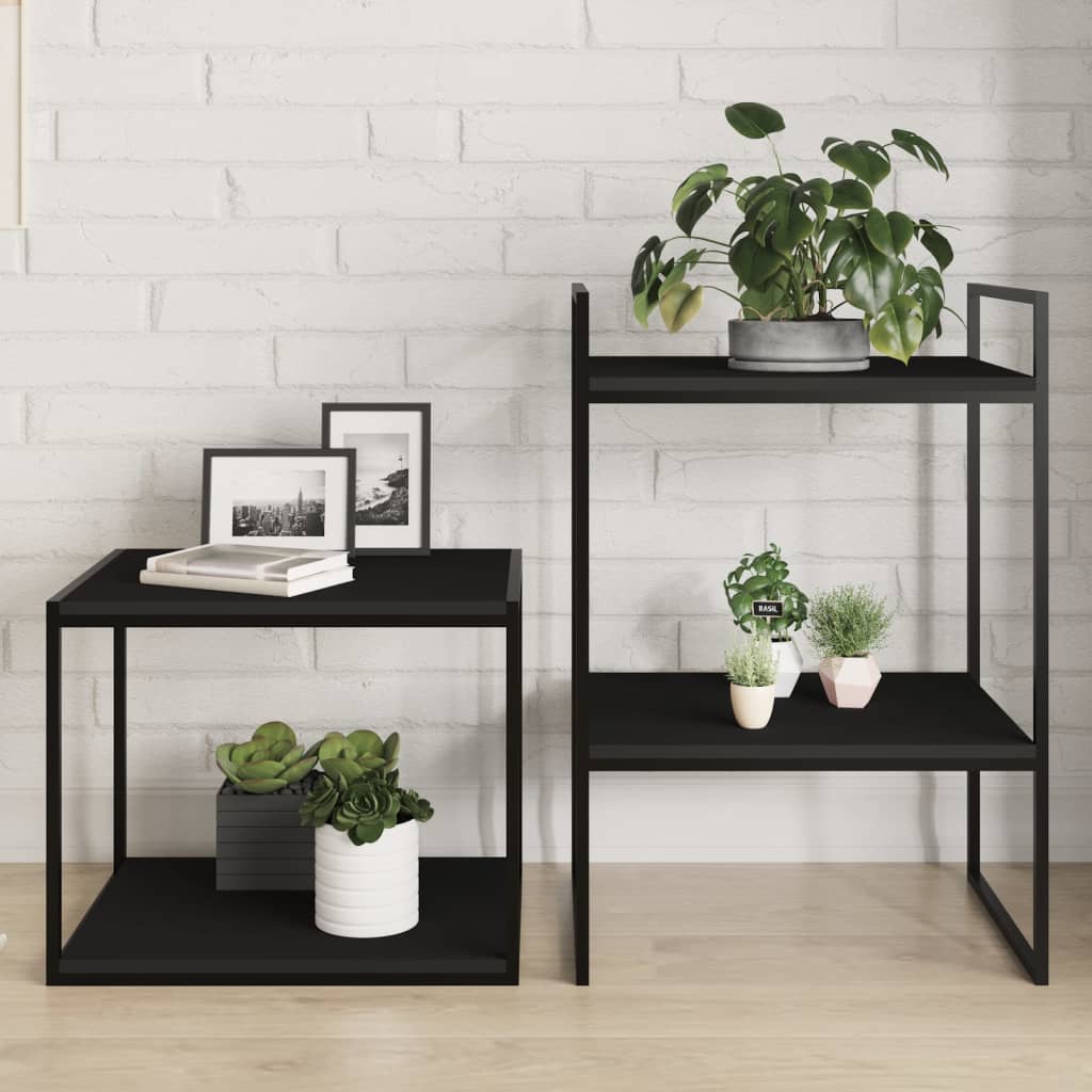Ripiani per Libreria 4pz Neri 40x50x1,5cm in Legno Multistrato
