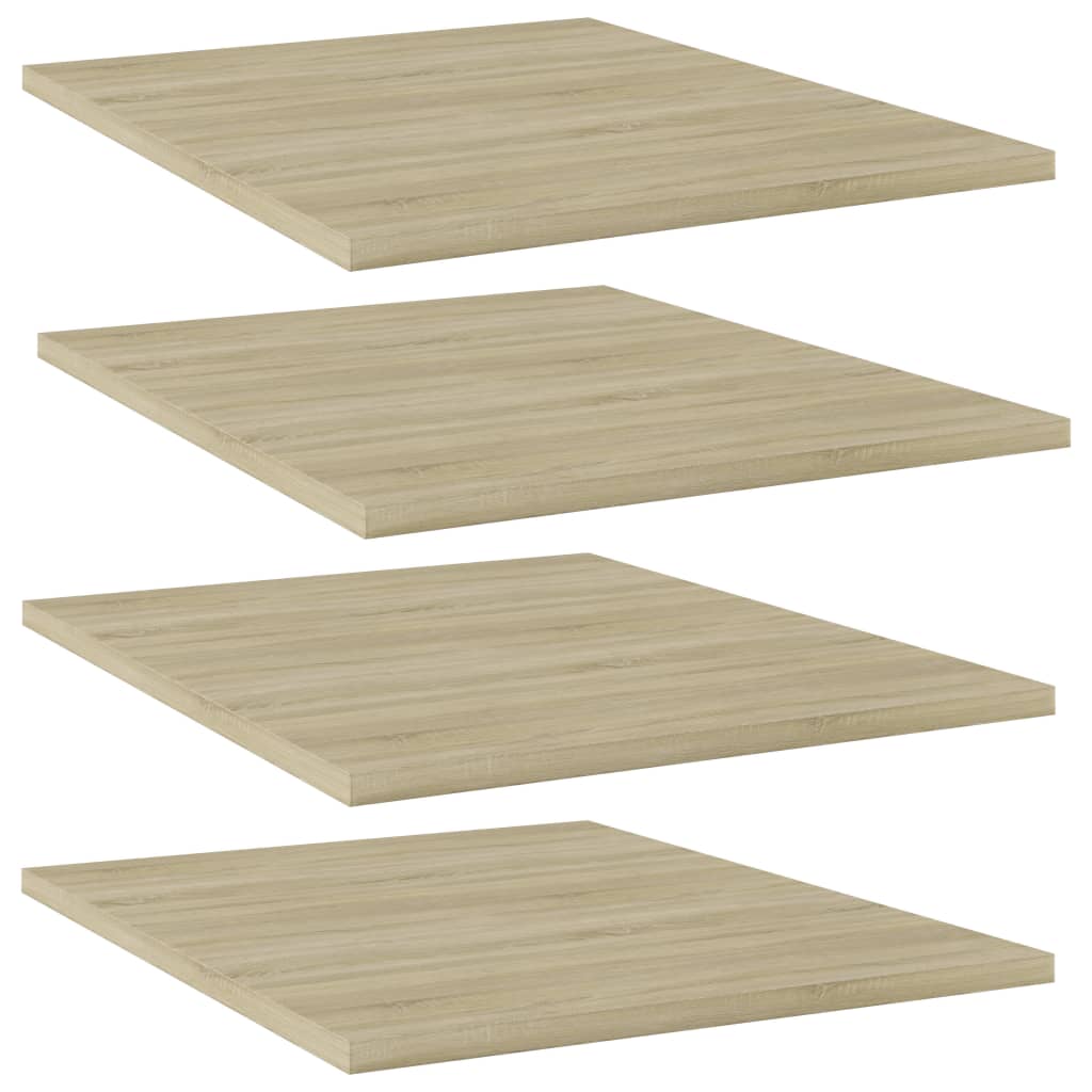 Ripiani per Libreria 4pz Rovere Sonoma 40x50x1,5cm Multistrato
