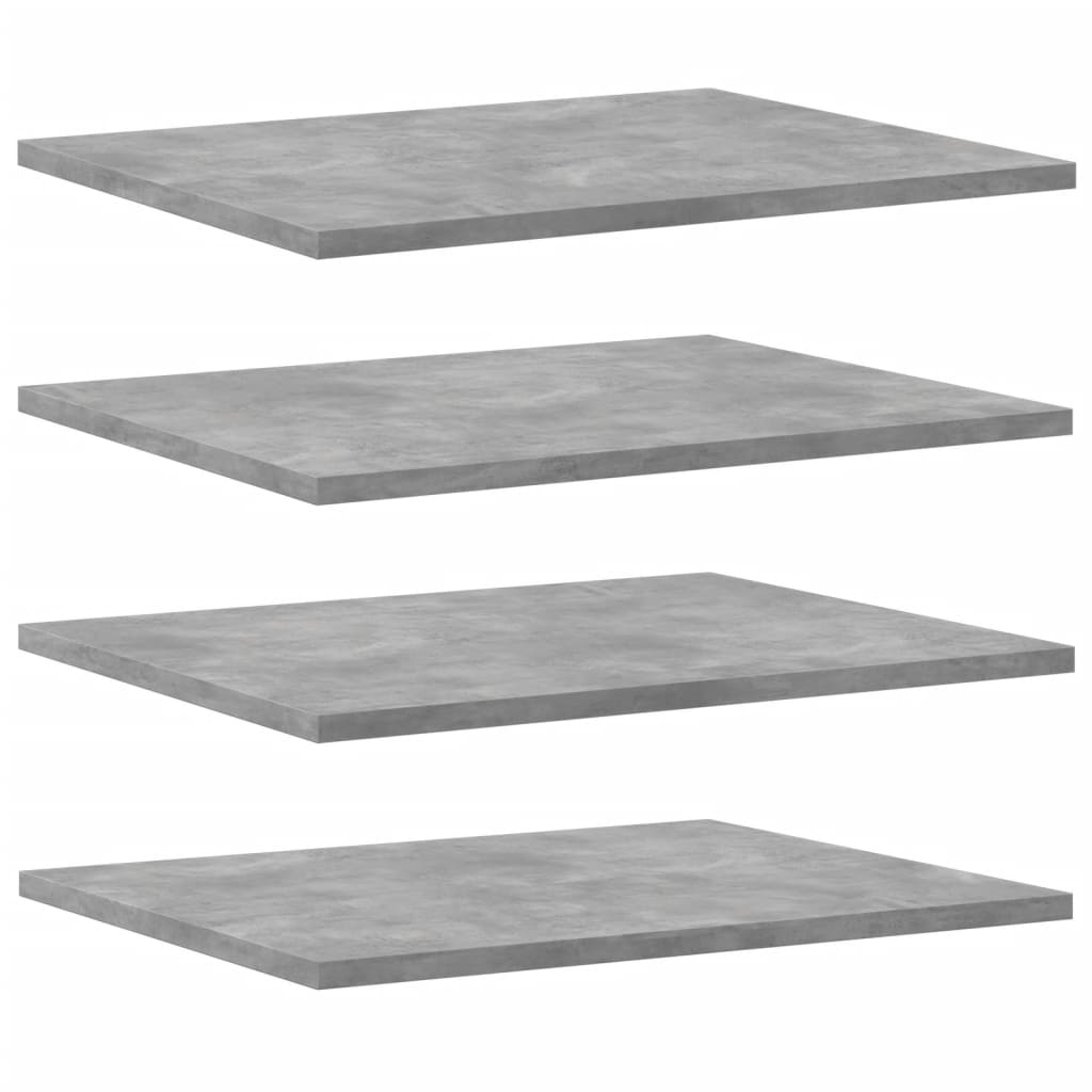 Ripiani per Libreria 8pz Grigio Cemento 40x50x1,5cm Multistrato