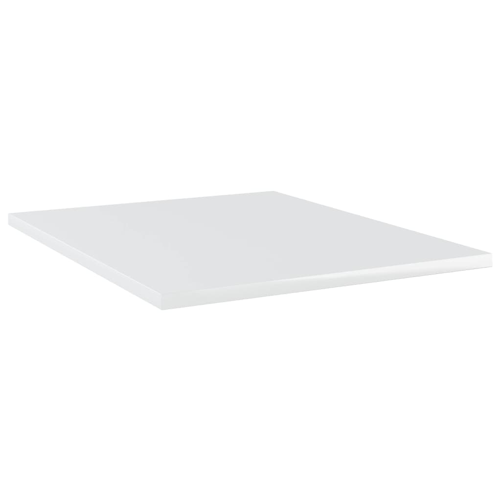 Ripiani per Libreria 8pz Bianco Lucido 40x50x1,5cm Multistrato