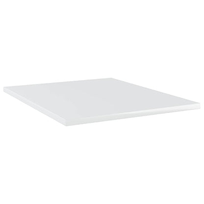 Ripiani per Libreria 8pz Bianco Lucido 40x50x1,5cm Multistrato