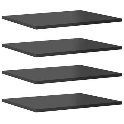 Ripiani per Libreria 4pz Grigio Lucido 40x50x1,5cm Multistrato