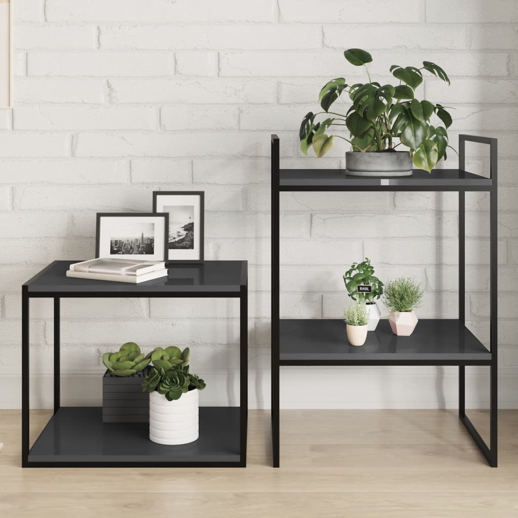 Ripiani per Libreria 4pz Grigio Lucido 40x50x1,5cm Multistrato