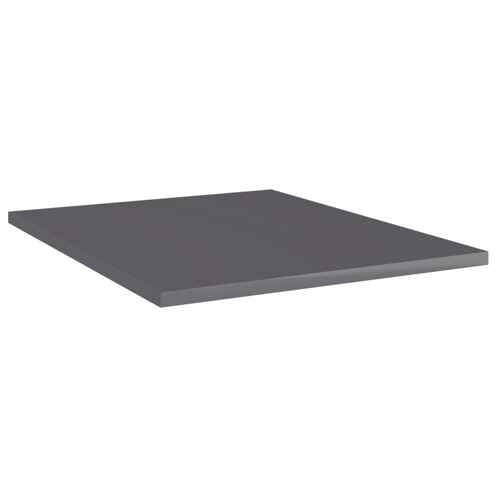Ripiani per Libreria 8pz Grigio Lucido 40x50x1,5cm Multistrato