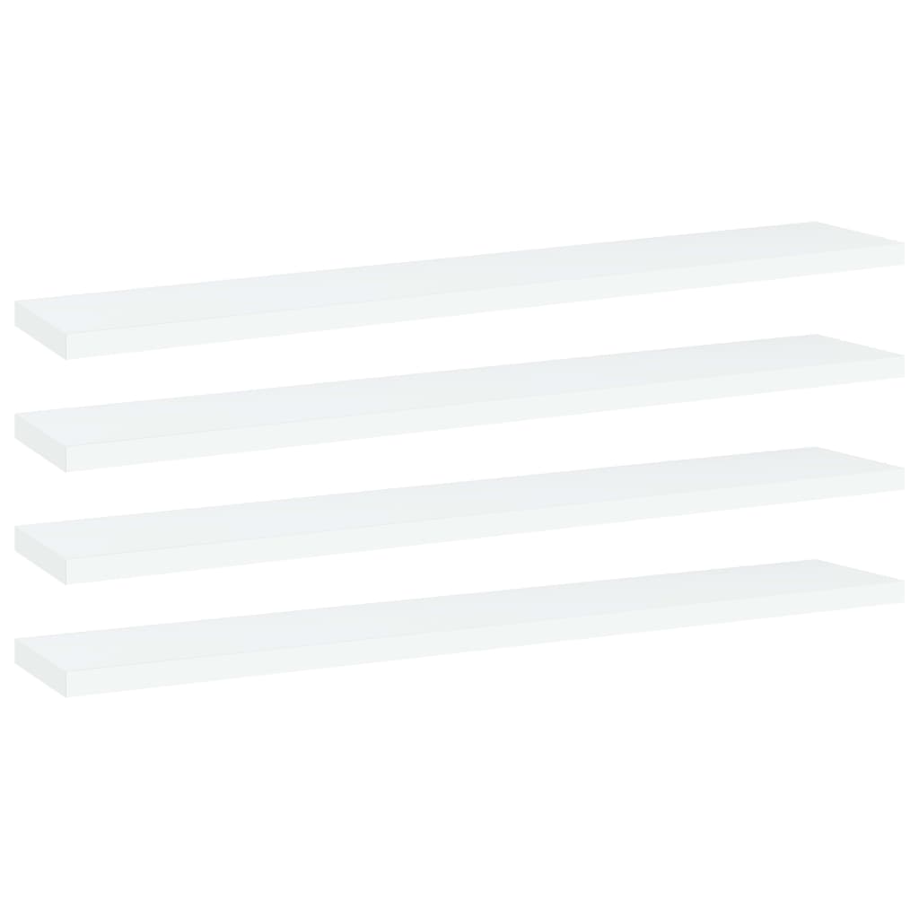 Ripiani per Libreria 4pz Bianchi 60x10x1,5 cm Legno Multistrato