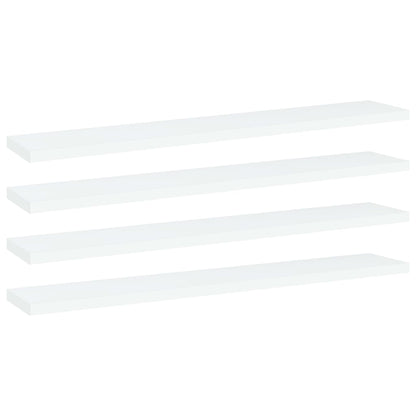 Ripiani per Libreria 4pz Bianchi 60x10x1,5 cm Legno Multistrato