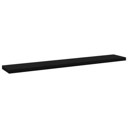 Ripiani per Libreria 4pz Neri 60x10x1,5cm in Legno Multistrato