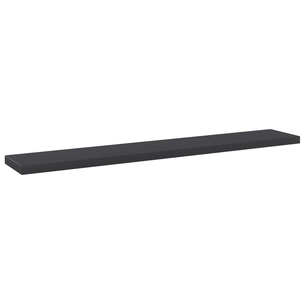 Ripiani per Libreria 4pz Grigi 60x10x1,5cm in Legno Multistrato