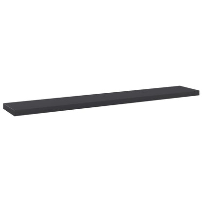 Ripiani per Libreria 4pz Grigi 60x10x1,5cm in Legno Multistrato