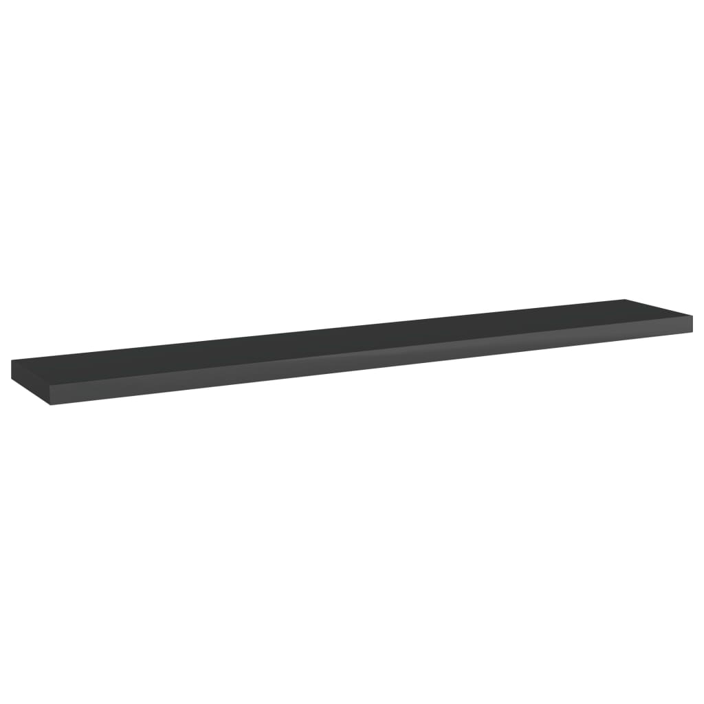 Ripiani per Libreria 4pz Nero Lucido 60x10x1,5cm Multistrato