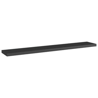 Ripiani per Libreria 4pz Nero Lucido 60x10x1,5cm Multistrato