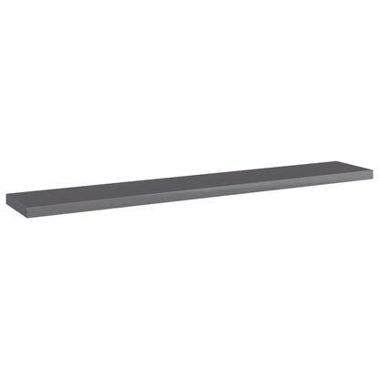 Ripiani per Libreria 4pz Grigio Lucido 60x10x1,5cm Multistrato