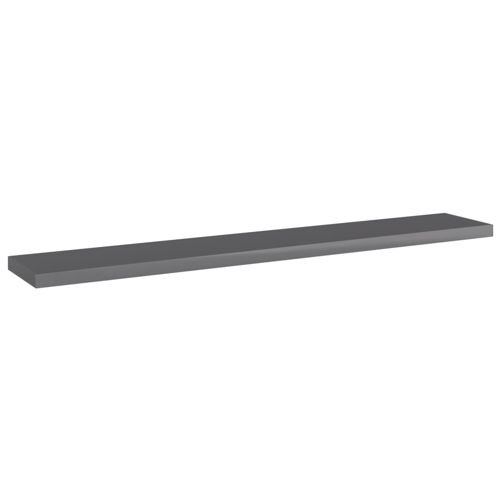 Ripiani per Libreria 8pz Grigio Lucido 60x10x1,5cm Multistrato