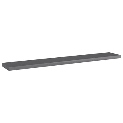 Ripiani per Libreria 8pz Grigio Lucido 60x10x1,5cm Multistrato