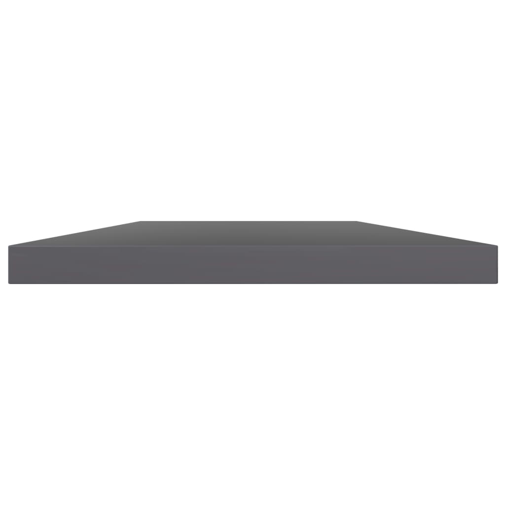 Ripiani per Libreria 8pz Grigio Lucido 60x10x1,5cm Multistrato