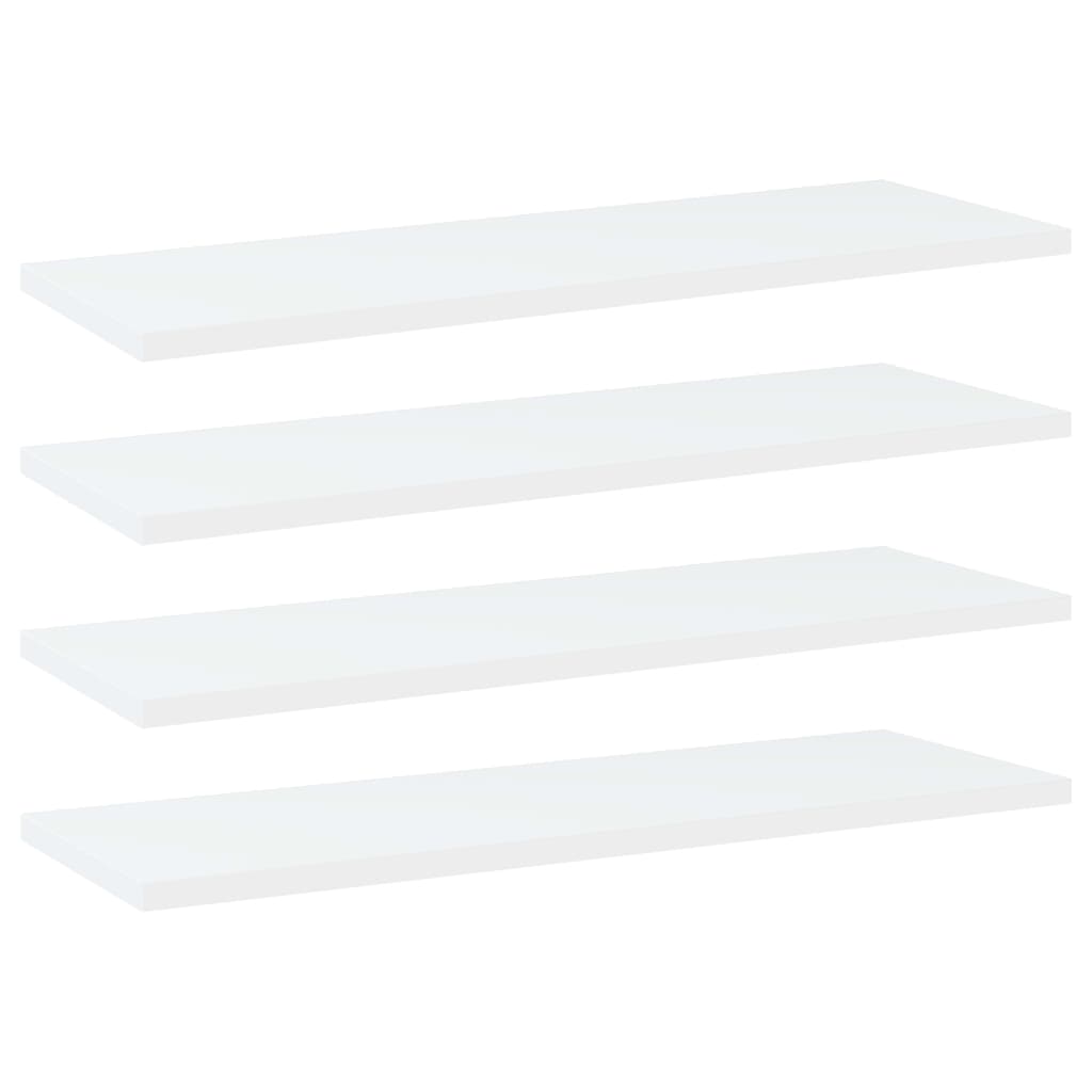 Ripiani per Libreria 4pz Bianchi 60x20x1,5 cm Legno Multistrato