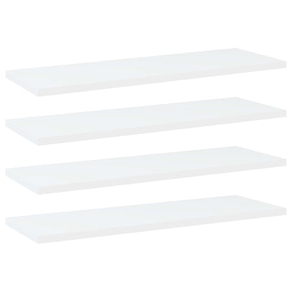 Ripiani per Libreria 4pz Bianchi 60x20x1,5 cm Legno Multistrato
