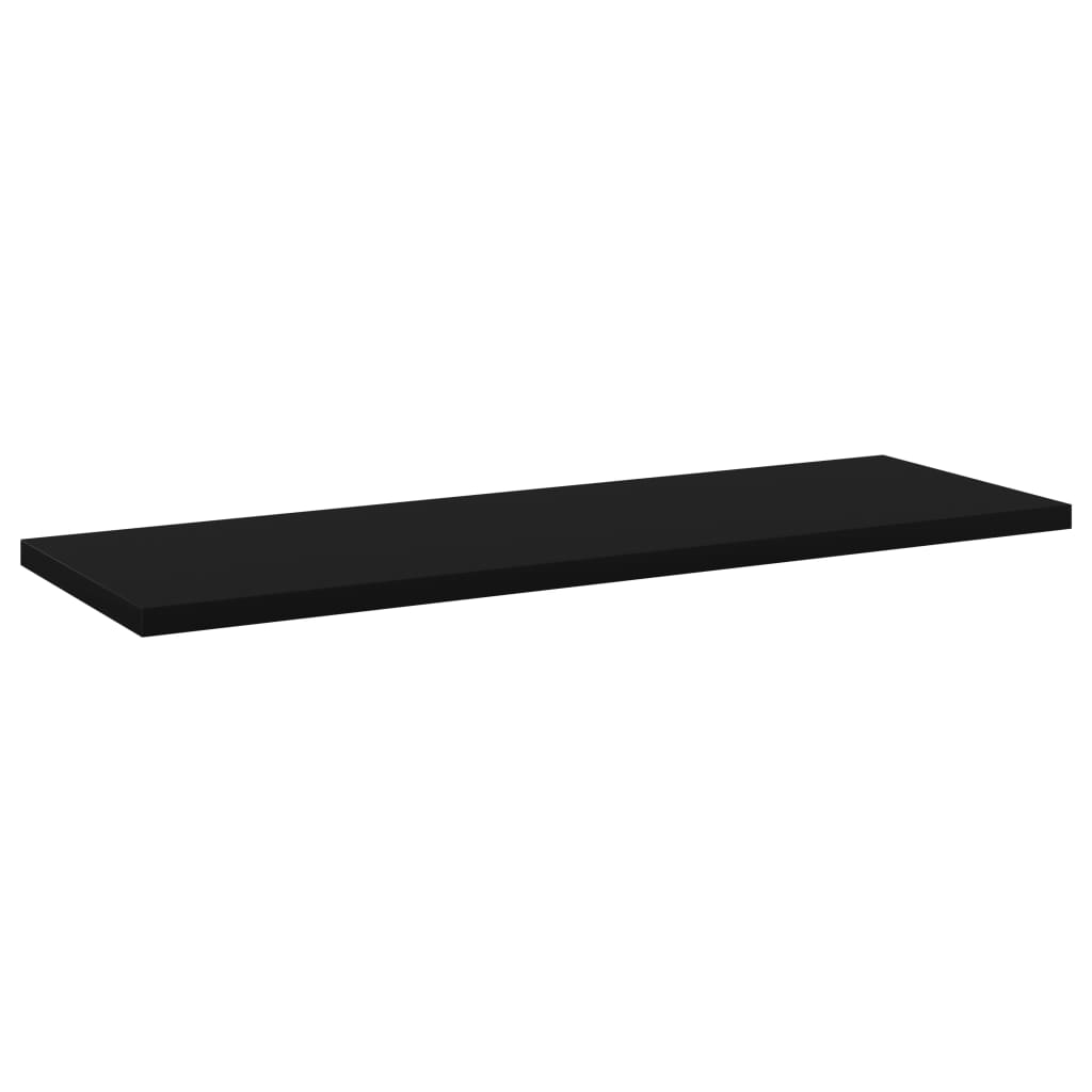 Ripiani per Libreria 8pz Neri 60x20x1,5cm in Legno Multistrato