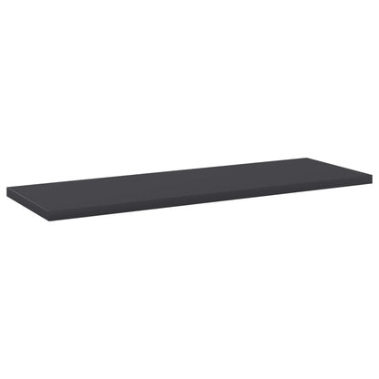 Ripiani per Libreria 8pz Grigi 60x20x1,5cm in Legno Multistrato