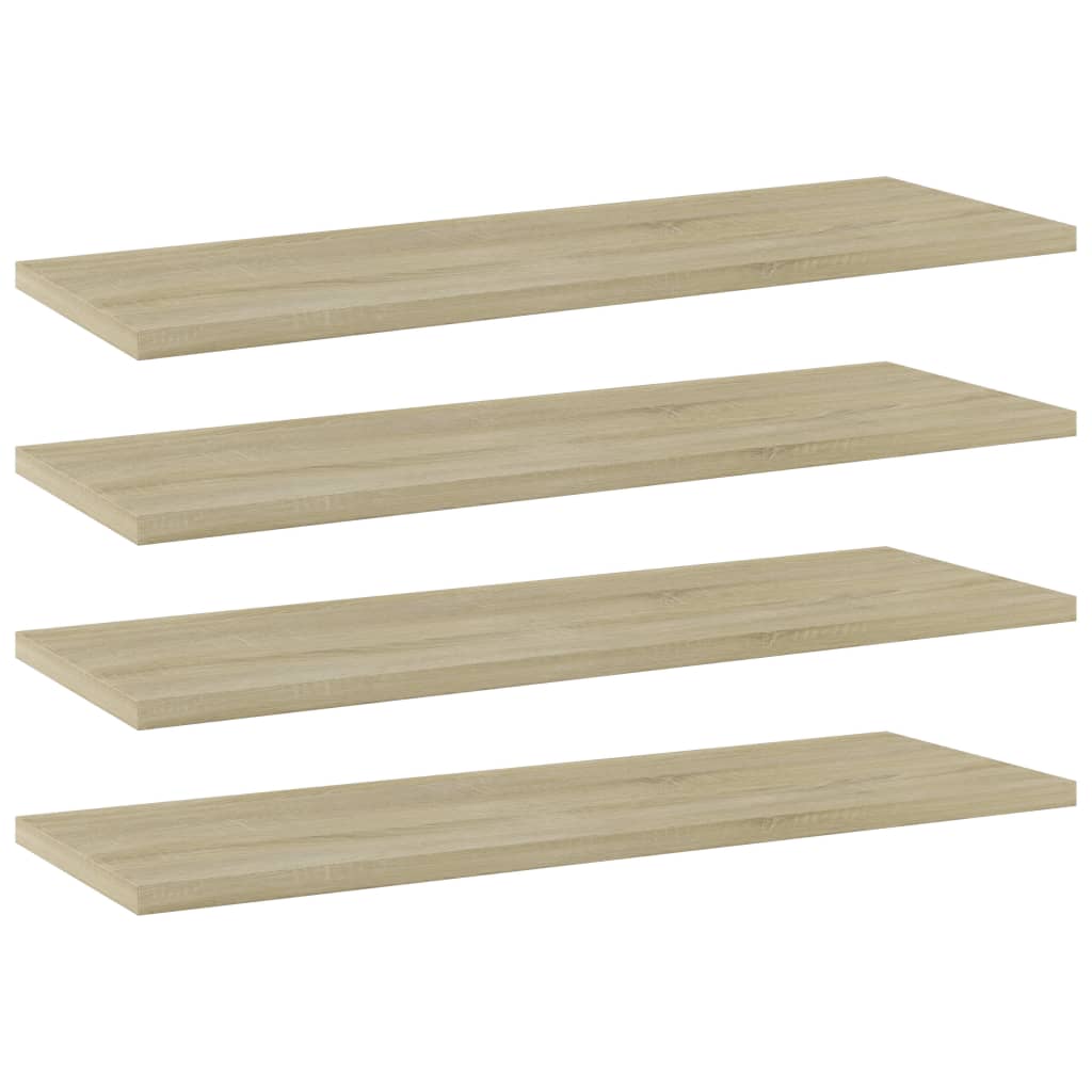 Ripiani per Libreria 4pz Rovere Sonoma 60x20x1,5cm Multistrato
