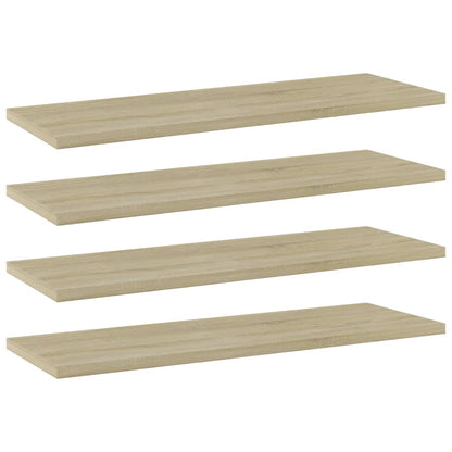 Ripiani per Libreria 4pz Rovere Sonoma 60x20x1,5cm Multistrato