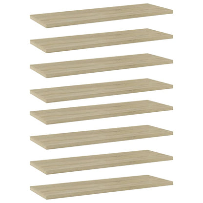 Ripiani per Libreria 8pz Rovere Sonoma 60x20x1,5cm Multistrato