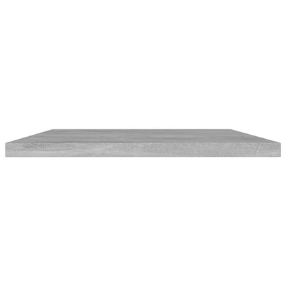 Ripiani per Libreria 8pz Grigio Cemento 60x20x1,5cm Multistrato