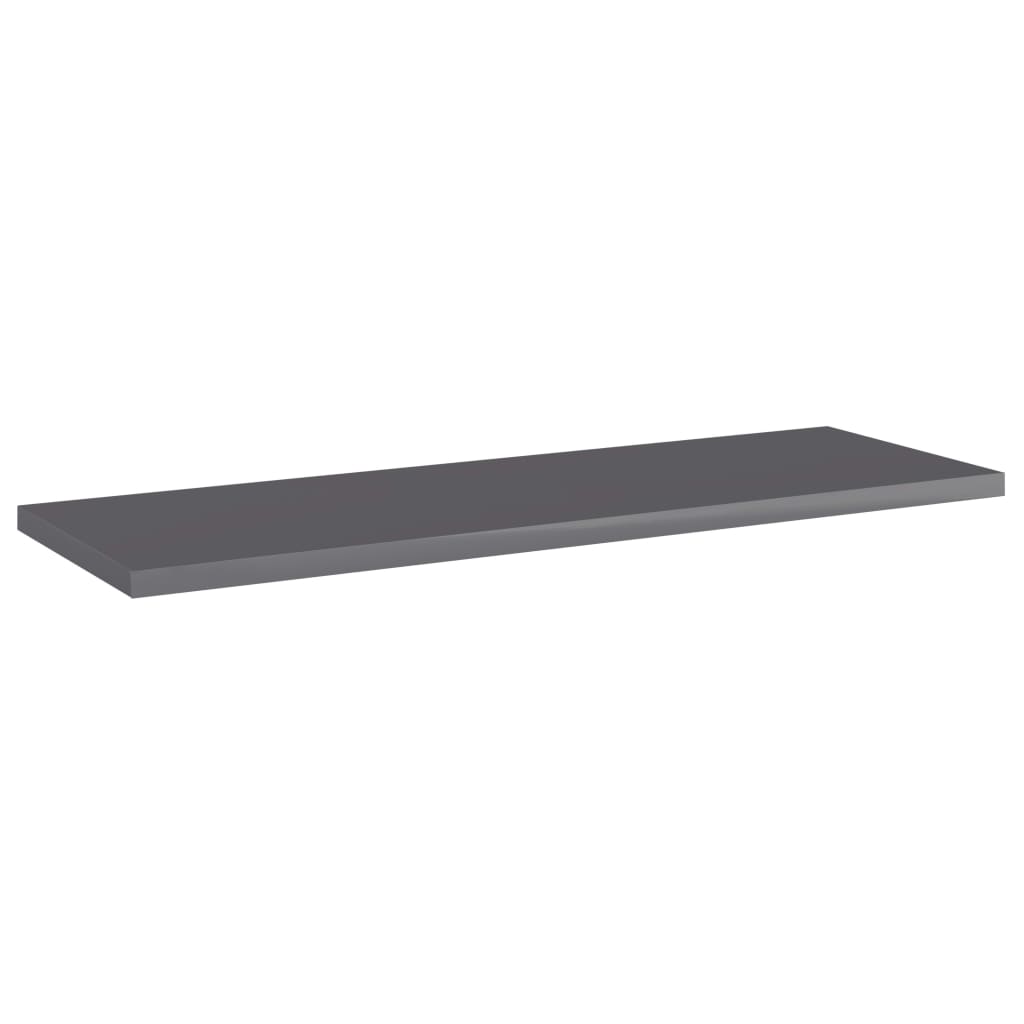 Ripiani per Libreria 4pz Grigio Lucido 60x20x1,5cm Multistrato