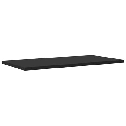 Ripiani per Libreria 8pz Neri 60x30x1,5cm in Legno Multistrato