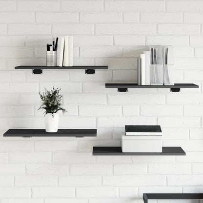 Ripiani per Libreria 8pz Grigi 60x30x1,5cm in Legno Multistrato