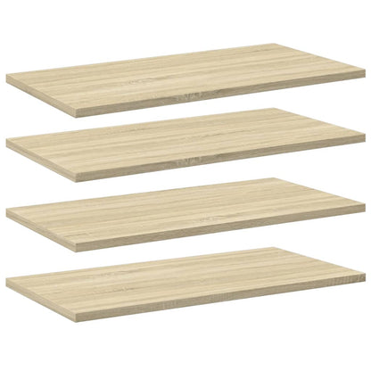 Ripiani per Libreria 4pz Rovere Sonoma 60x30x1,5cm Multistrato