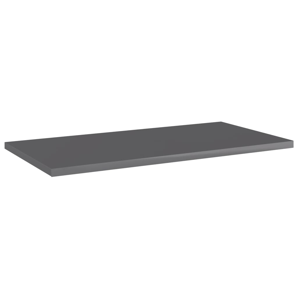 Ripiani per Libreria 4pz Grigio Lucido 60x30x1,5cm Multistrato
