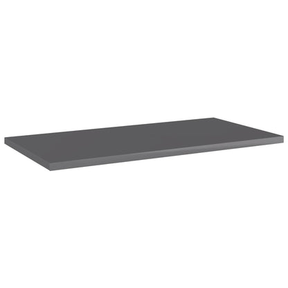 Ripiani per Libreria 4pz Grigio Lucido 60x30x1,5cm Multistrato