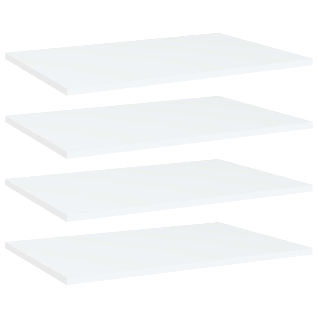 Ripiani per Libreria 4pz Bianchi 60x40x1,5 cm Legno Multistrato