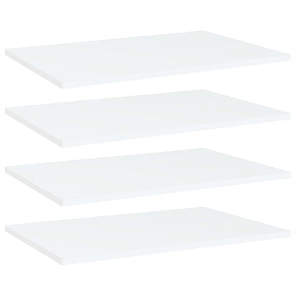 Ripiani per Libreria 4pz Bianchi 60x40x1,5 cm Legno Multistrato