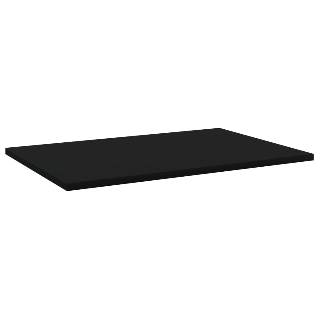 Ripiani per Libreria 4pz Neri 60x40x1,5cm in Legno Multistrato