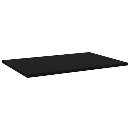 Ripiani per Libreria 4pz Neri 60x40x1,5cm in Legno Multistrato