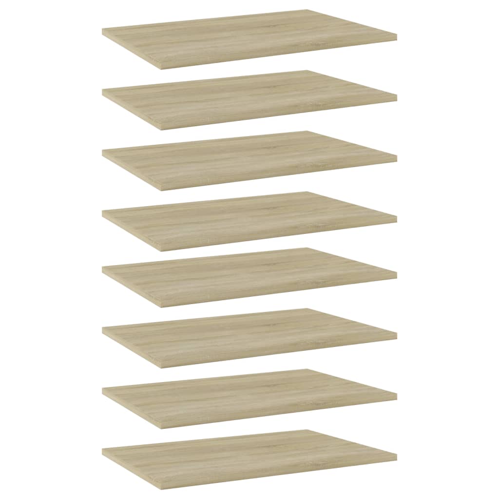 Ripiani per Libreria 8pz Rovere Sonoma 60x40x1,5cm Multistrato