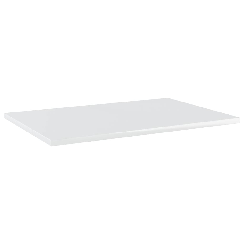 Ripiani per Libreria 4 pz Bianco Lucido 60x40x1,5cm Multistrato