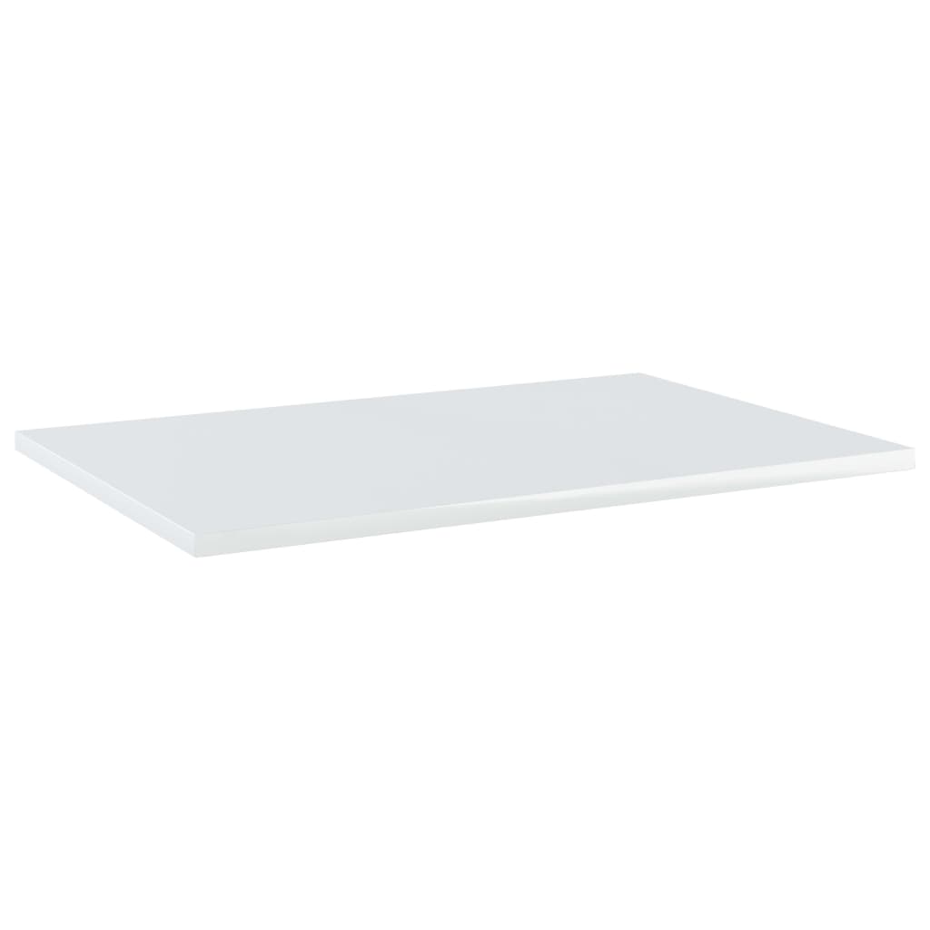 Ripiani per Libreria 8pz Bianco Lucido 60x40x1,5cm Multistrato
