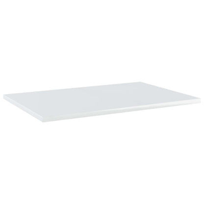 Ripiani per Libreria 8pz Bianco Lucido 60x40x1,5cm Multistrato