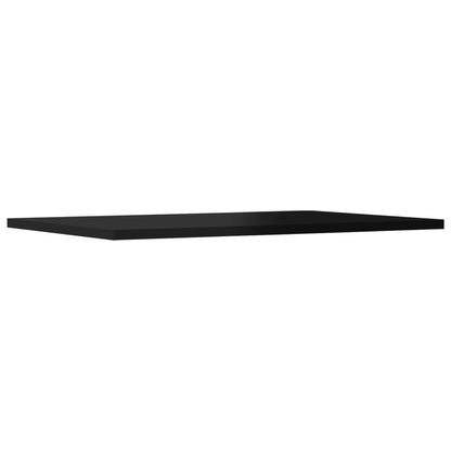 Ripiani per Libreria 4pz Nero Lucido 60x40x1,5cm Multistrato