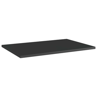 Ripiani per Libreria 8pz Nero Lucido 60x40x1,5cm Multistrato