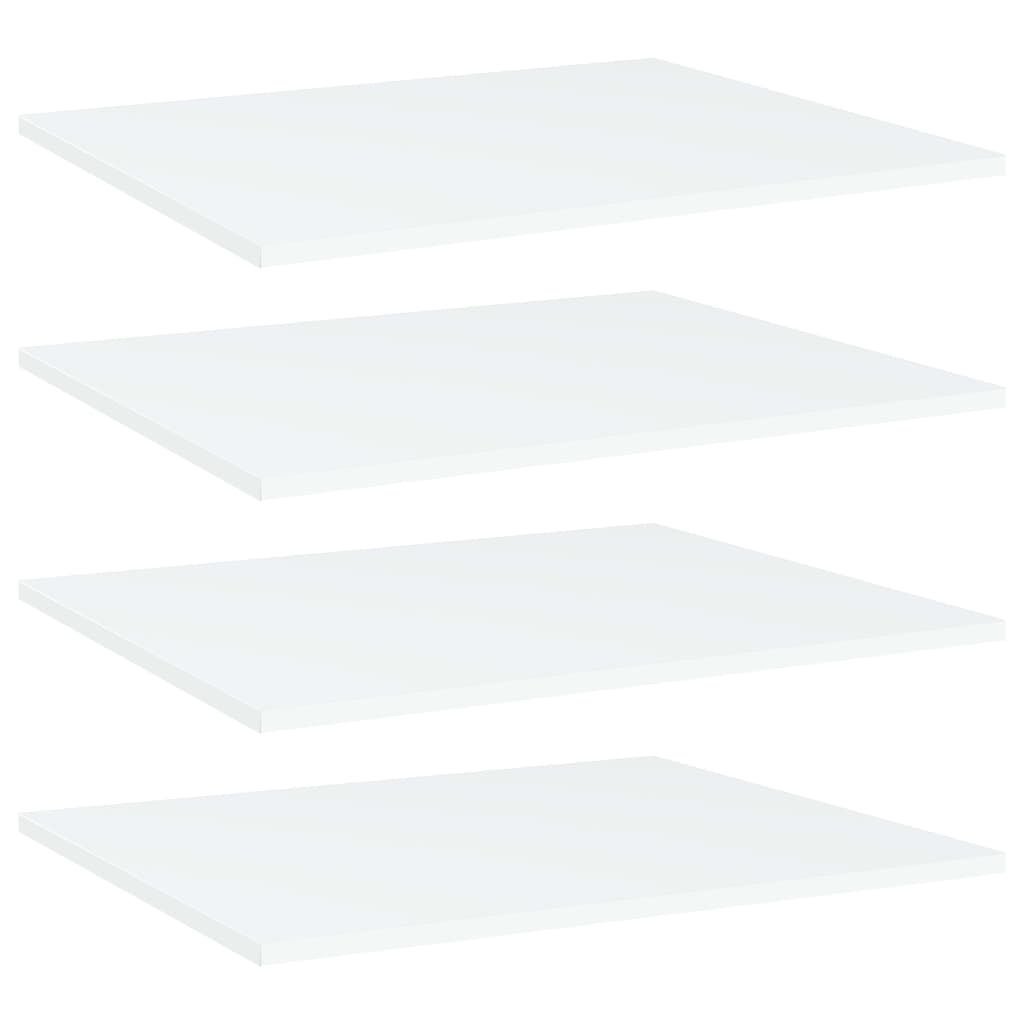 Ripiani per Libreria 4pz Bianchi 60x50x1,5 cm Legno Multistrato