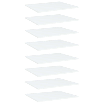 Ripiani per Libreria 8pz Bianchi 60x50x1,5 cm Legno Multistrato